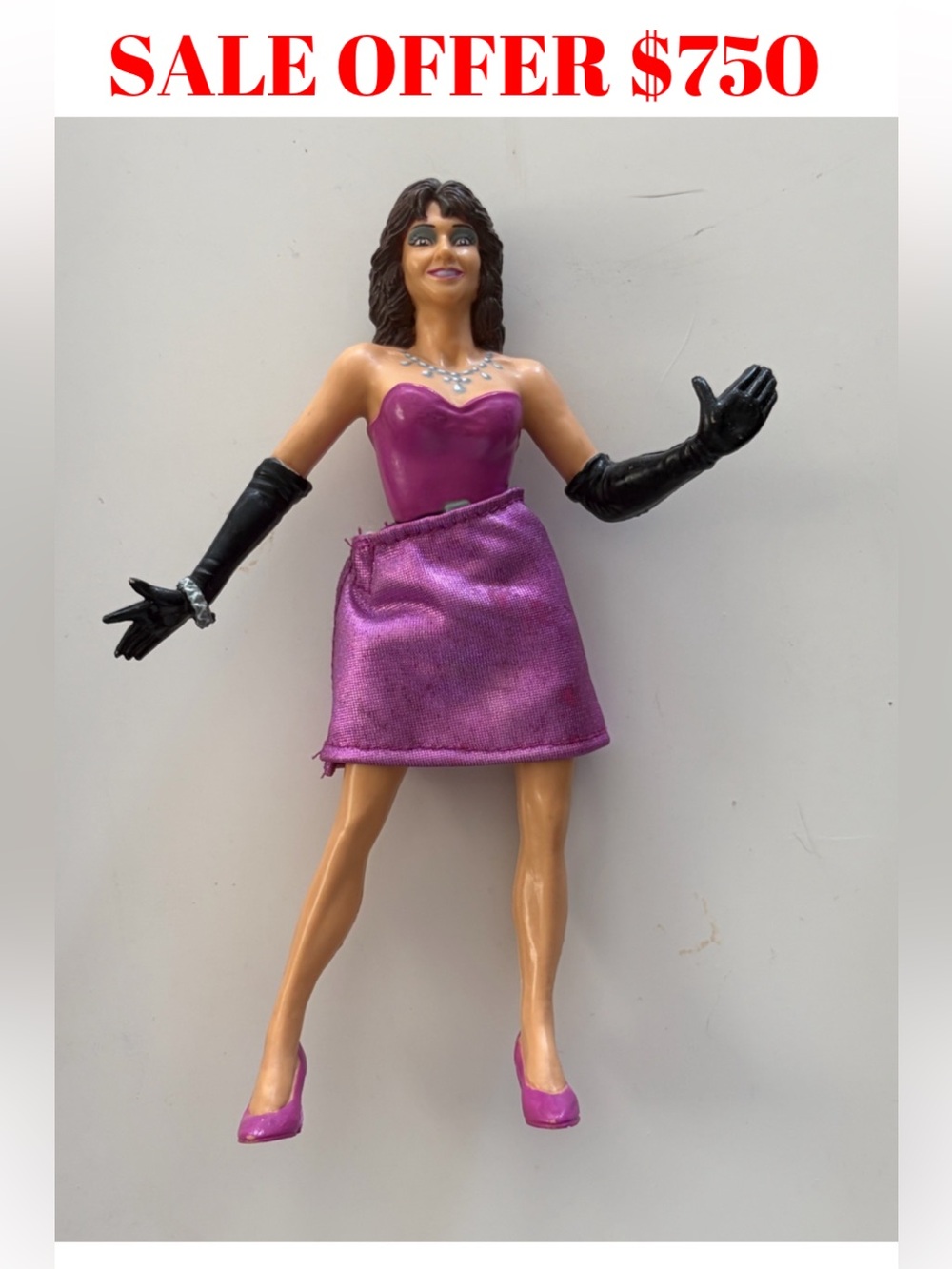 RARE LJN 1986 Miss Elizabeth Purple Skirt WWE WWF Wrestling Toy Figure